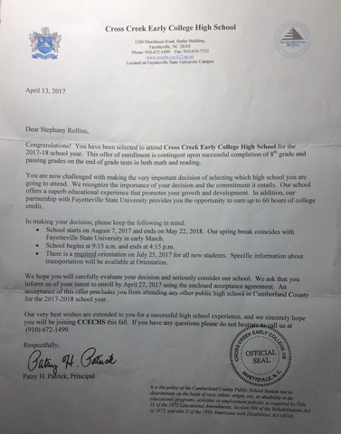 Cross Creek Early College High School