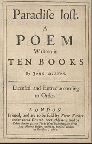 John Milton begins Paradise Lost