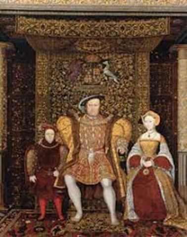 With the Supremecy Act, Henry VIII proclaims himself head of Church of England