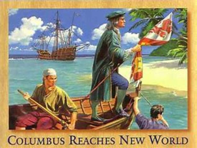 Christopher Columbus reaches Americas