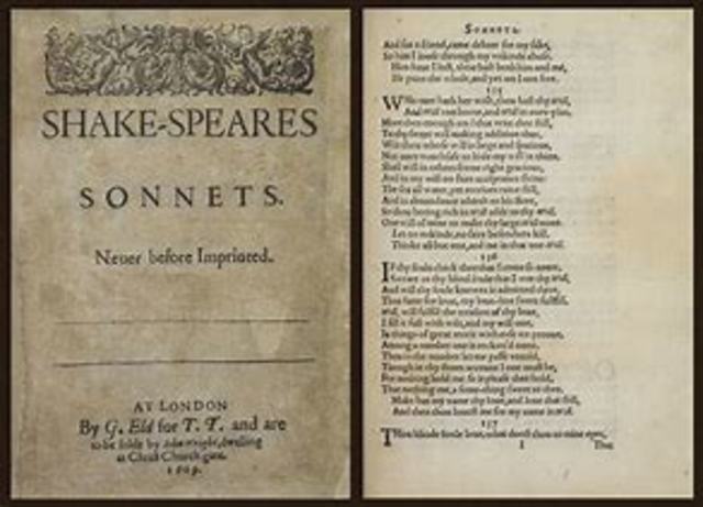 Shakespear's sonnets are published