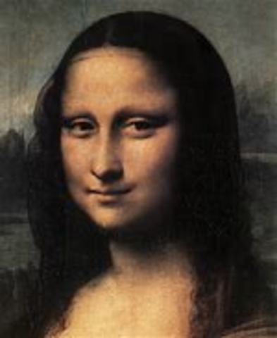 Leonardo da Vinci paints the Mona Lisa