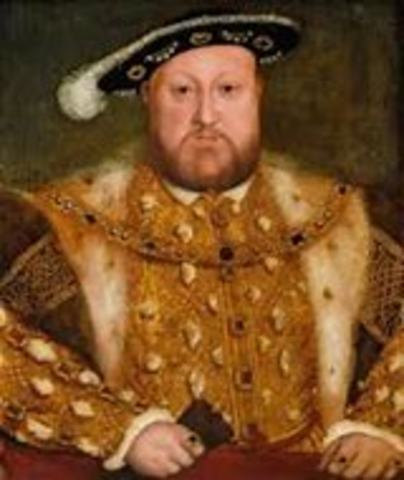 With the Supremacy Act, Henry VIII proclaims himself head of Church of England