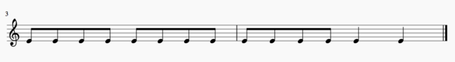5. Play the rhythms using one note
