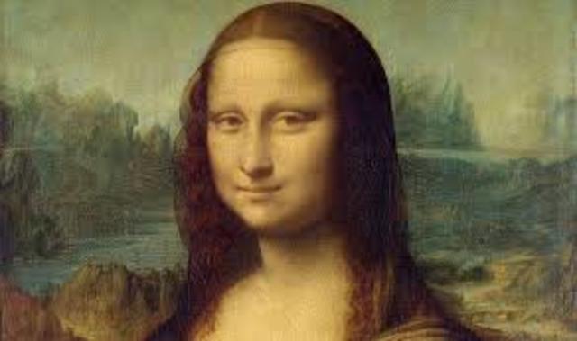 Leonado da Vinci paints the Mona Lisa