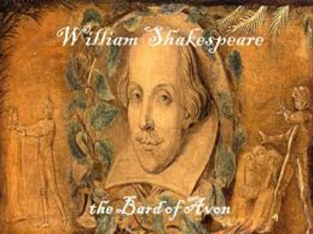 William Shakespeare, the Bard of Avon, is born