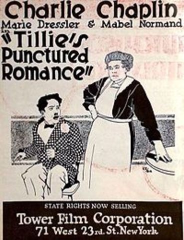 First Comedy film made: Tillie's Punctured Romance