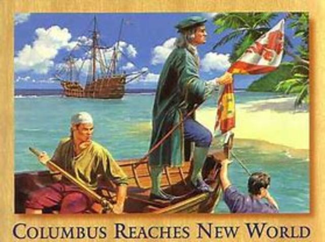 Christopher Columbus reaches the americas