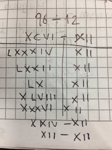 DIVISIÓN - NÚMEROS ROMANOS