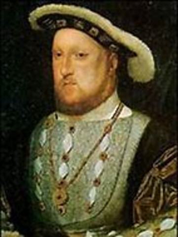 With the Supremacy Act, Henry VIII proclaims himself head of Church of England