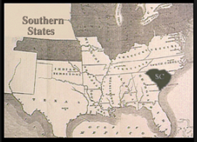 South Carolina secedes from Union