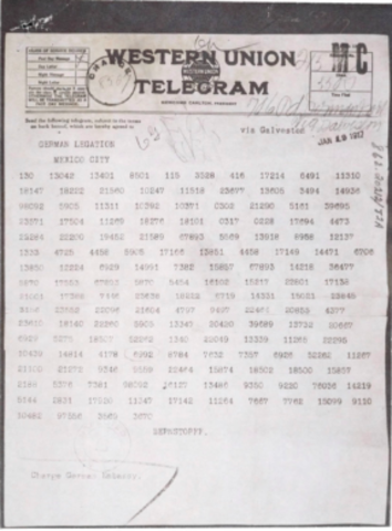 (US/EU)Zimmerman Telegram revealed
