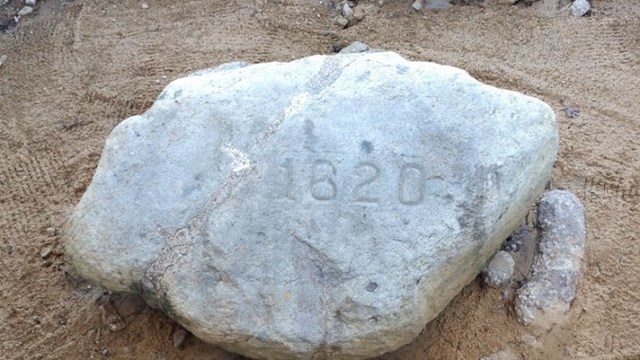 The Mayflower lands at Plymouth Rock, Massachusetts