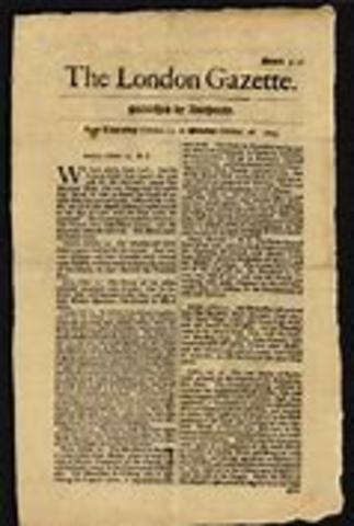 Newspapers are first published in London