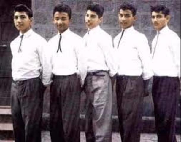 Formed his first band with school friends called ''The hectics''