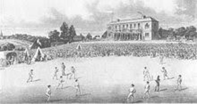 First Public Cricket Match