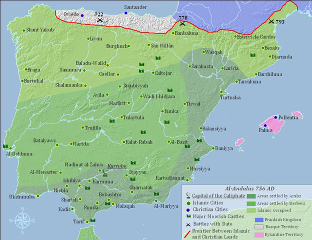 Start of Andalusian Umayyad  Dynasty