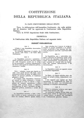 Costituzione della Repubblica italiana