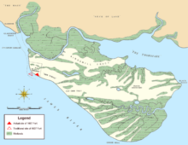 First permanent English Settlement in North America is established at Jamestown, Virginia