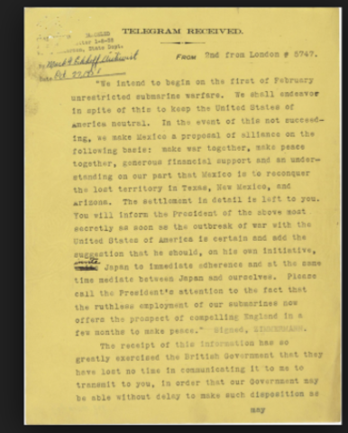 The Zimmerman Telegram