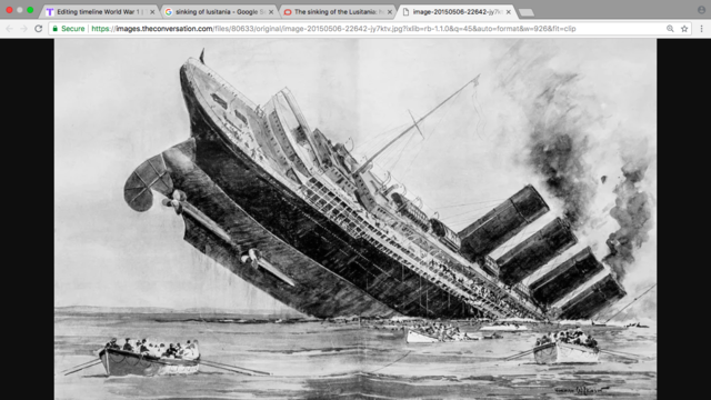 Sinking of the Lusitania (US/EU)