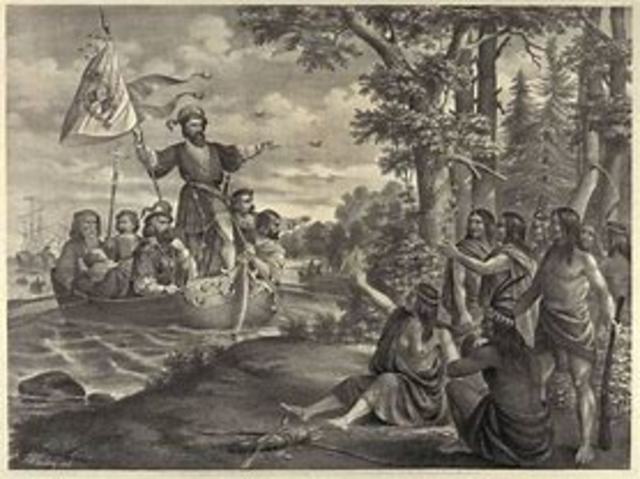 Christopher Columbus reaches the Americas