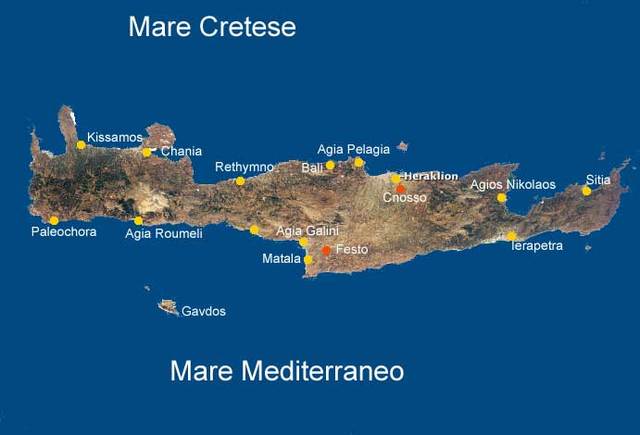 Primi insediamenti sull’isola di Creta