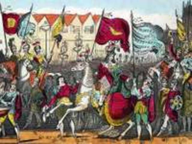 Puritan Commonwealth ends; monarchy is restored with Charles II