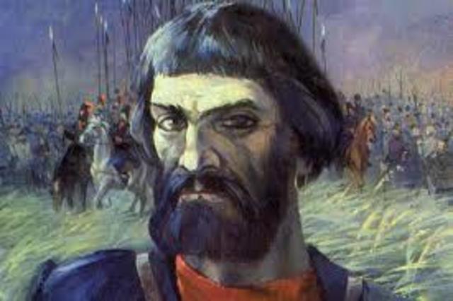 Начало бунта под предводительством Емельяна Пугачёва