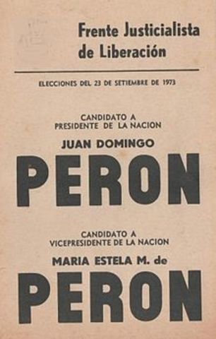 Fórmula presidencial: Juan D. Perón como presidente...