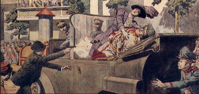 Archduke Franz Ferdinand is shot