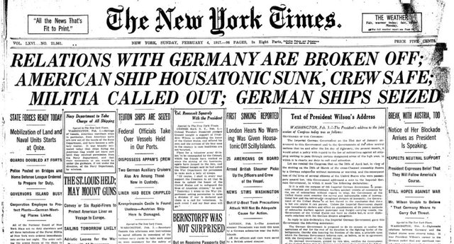 US Breaks Diplomatic Ties with Germany