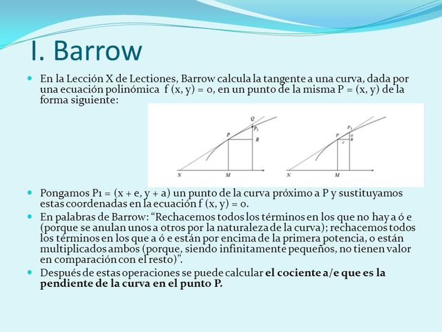 El triángulo diferencial de Barrow, Isaac Barrow.