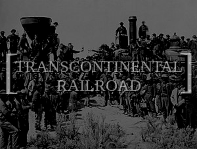 { Transcontinental Railroad was completed }