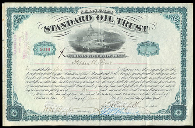 John D. Rockefeller starts Standard Oil