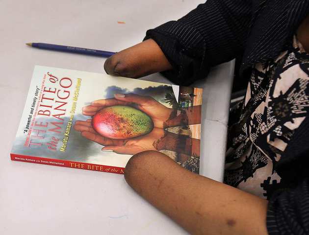 Mariatu was cut off her hands by the rebels