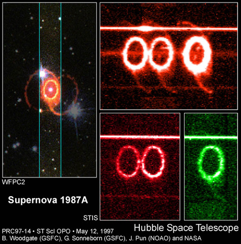 La luz emitida por la supernova 1987A llega a la Tierra