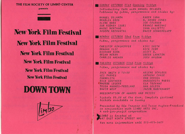 The Final New York Film Festival Downtown is held
