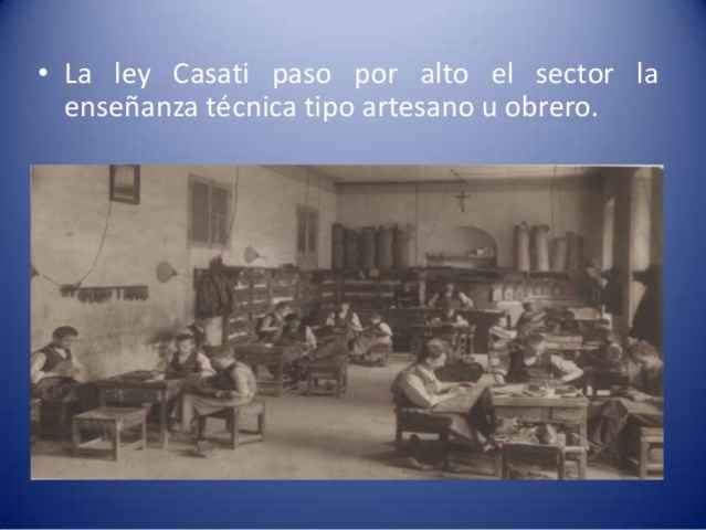 EL PROBLEMA ESCOLAR ITALIANO Y LA LEY CASATI