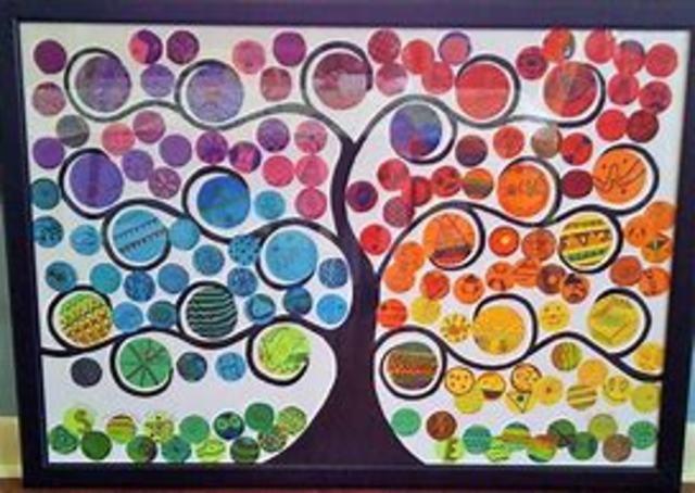 Recyled Paint Chip Trees