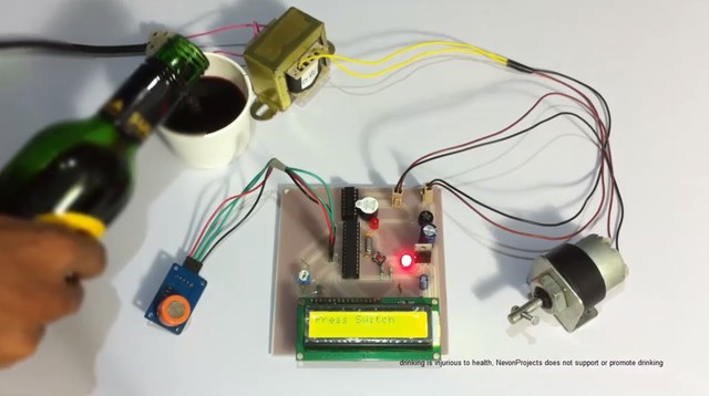 Alcohol Sensing Display With Alarm Project.