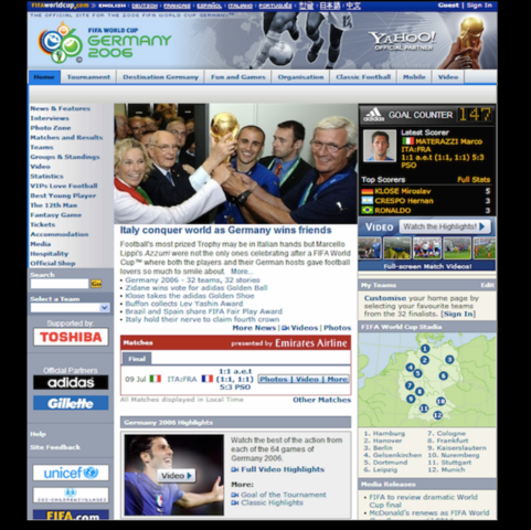 “Yahoo World Cup search” in China