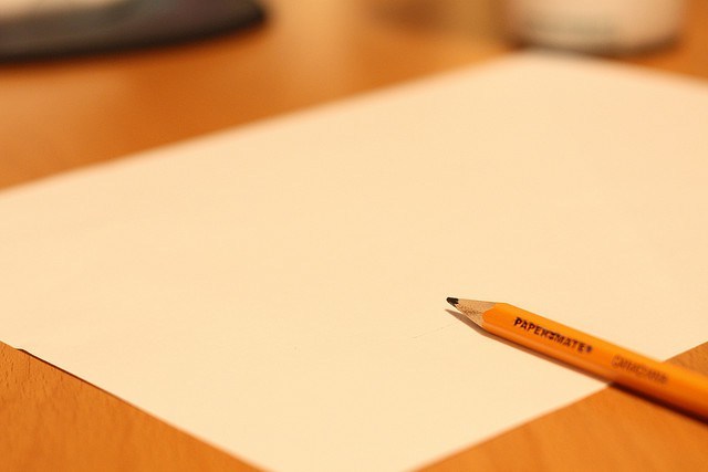 Pencils and papers replaced school slates and chalks