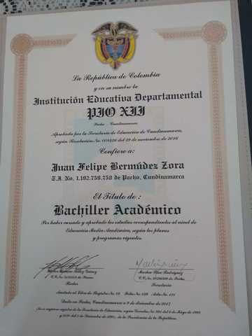 Grado de bachillerato