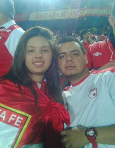 fui al estadio en un partido de santa fe