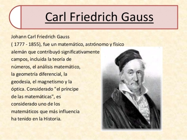 Carl Friedrich Gauss  (1777-1855)