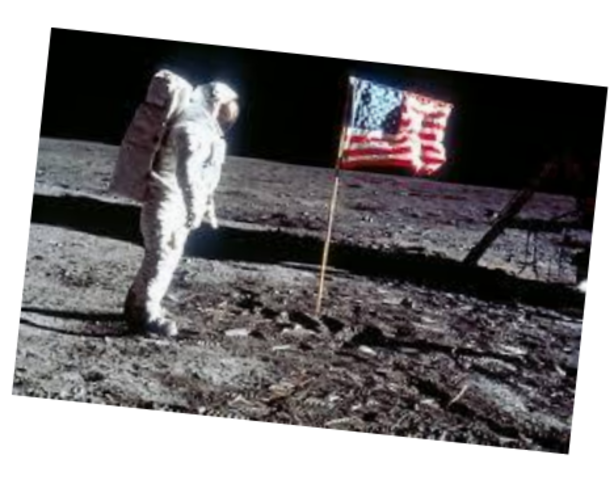 1969: Homem pisa na Lua.