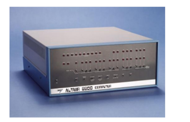 1975: A Microsoft é fundada por Bill Gates e Paul Allen; Surge o Altair, primeiro computador pessoal.