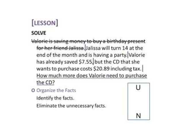 Organize the Information