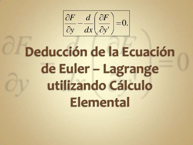 Lagrage obtiene una ecauación diferencia general del movimiento.